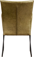 Leren eetkamerstoel Mate - met armleuning en design U-poot - Vintage Leer Olive-3