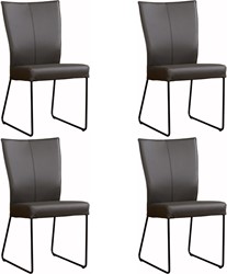 Leren eetkamerstoel Mate - set van 4 stoelen