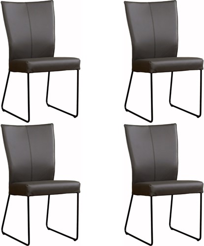 Leren eetkamerstoel Mate - set van 4 stoelen