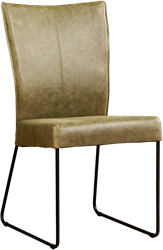 Leren eetkamerstoel Mate - Vintage Leer Olive