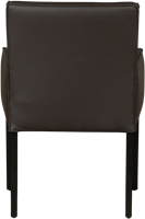 Leren eetkamerstoel Look - met houten zwarte poten - Toledo Leer Caffe - Kleur poot, zwart-3