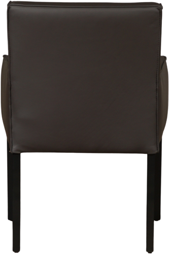 Leren eetkamerstoel Look - met houten zwarte poten - Toledo Leer Caffe - Kleur poot, zwart-3