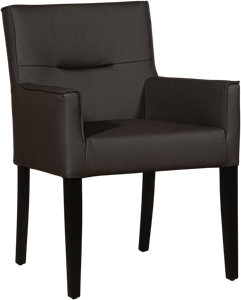Leren eetkamerstoel look 8 bruin, bruin leer, bruine keukenstoelen