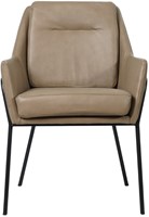 Leren design eetkamerstoel Mix - Granada Taupe (taupe/bruin)-2