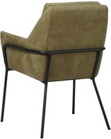 Leren design eetkamerstoel Mix - Kenia Olive (olijf)-3