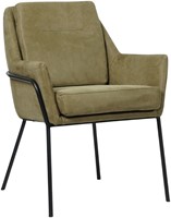 Leren design eetkamerstoel Mix - Toledo Perle (lichtgrijs)