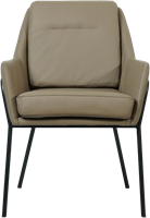 Leren design eetkamerstoel Mix - Toledo Mocca (taupe/bruin)-2