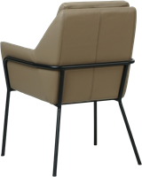 Leren design eetkamerstoel Mix - Toledo Mocca (taupe/bruin)-3