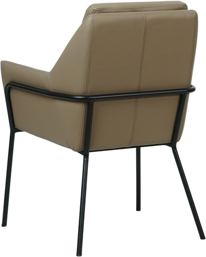 Leren design eetkamerstoel Mix - Toledo Mocca (taupe/bruin)-3