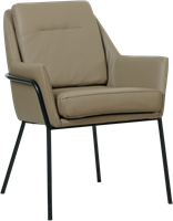 Leren design eetkamerstoel Mix - Toledo Mocca (taupe/bruin)