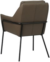 Leren design eetkamerstoel Mix - Toledo Moss (bruin/groen)-3
