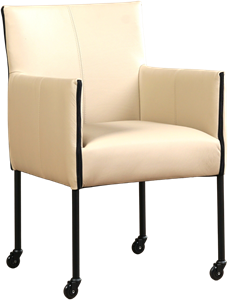 Leren eetkamerstoel more 317 bruin, bruin leer, bruine keukenstoelen