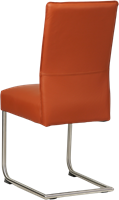 Leren eetkamerstoel Piece sledepoot rond - Toledo Cotto (cognac) - Kleur poot, RVS-3