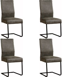 Leren eetkamerstoel Remix - set van 4 stoelen