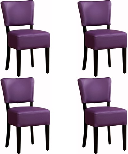 Leren eetkamerstoel Rest - set van 4 stoelen