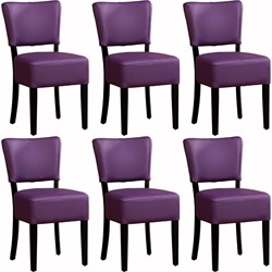 Leren eetkamerstoel Rest - set van 6 stoelen