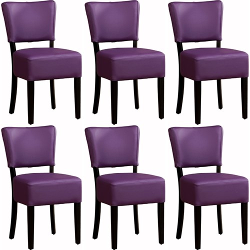 Leren eetkamerstoel Rest - set van 6 stoelen