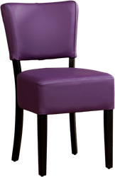 Leren eetkamerstoel Rest - Toledo Leer Aubergine