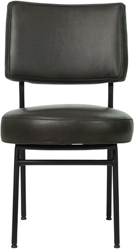 Leren eetkamerstoel Rondo - Granada leer Graphite-2