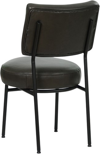 Leren eetkamerstoel Rondo - Granada leer Graphite-3
