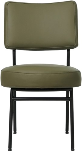 Leren eetkamerstoel Rondo - Toledo Leer Olive-2