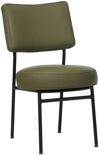 Leren eetkamerstoel Rondo - Toledo Leer Olive
