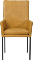 Leren eetkamerstoel Royal - met armleuning - Granada Amber - Kleur poot, zwart-2