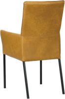 Leren eetkamerstoel Royal - met armleuning - Granada Amber - Kleur poot, zwart-3