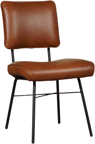 Leren eetkamerstoel Solid - Granada leer Savannah