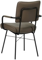 Leren eetkamerstoel Solid - Met armleuning - Toledo Leer Moss-3