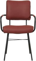 Leren eetkamerstoel Solid - Met armleuning - Toledo Leer Cherry-2