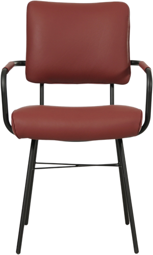 Leren eetkamerstoel Solid - Met armleuning - Toledo Leer Cherry-2