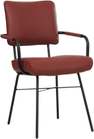 Leren eetkamerstoel Solid - Met armleuning - Toledo Leer Cherry