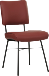 Leren eetkamerstoel Solid - Toledo Leer Cherry