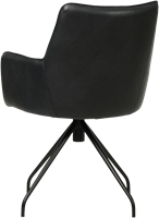 Leren eetkamerstoel Wave - Granada Black (zwart)-3