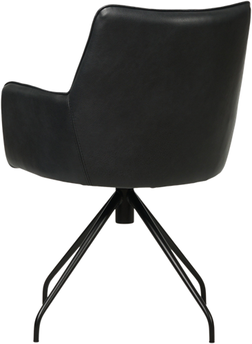 Leren eetkamerstoel Wave - Granada Black (zwart)-3