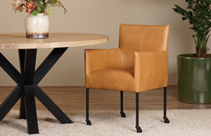 Leren eetkamerstoelen