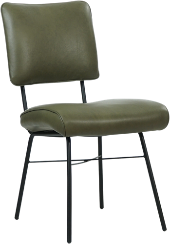 Leren eetkamerstoel Solid - Granada leer Moss