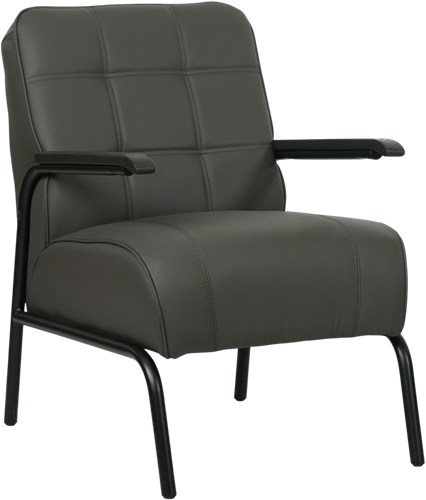 Leren fauteuil Ahead - Hermes Antracite (donkergrijs)