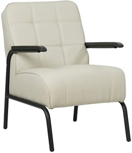 Crème leren industriële retro fauteuil Ahead - Toledo Leer Nebbia (crème leer)
