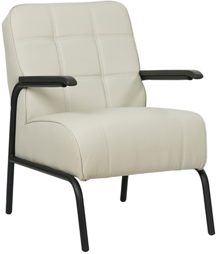 Leren fauteuil Ahead - Toledo Nebbia (crème)