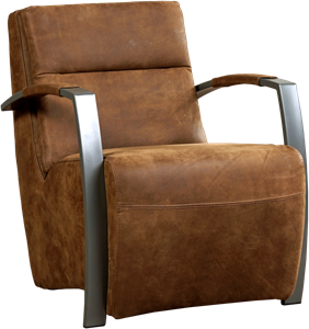 Leren fauteuil arrival 293 bruin, bruin leer, bruine stoel