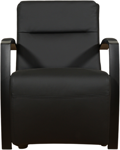 Leren industriële fauteuil Arrival - Toledo Leer Nero - Frame zwart-2