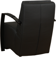 Leren industriële fauteuil Arrival - Toledo Leer Nero - Frame zwart-3