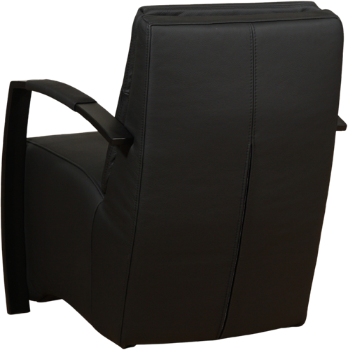 Leren industriële fauteuil Arrival - Toledo Leer Nero - Frame zwart-3