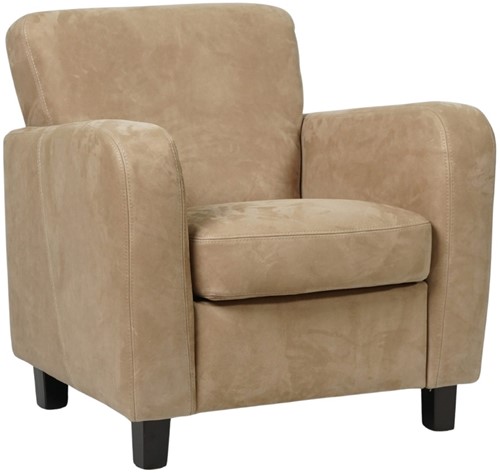 Leren fauteuil Believe - Kenia Leer Taupe - Hout zwart