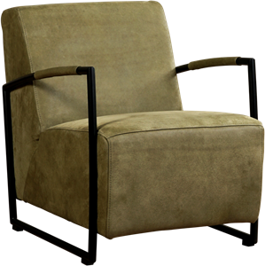 Leren fauteuil creative 306 groen, groen leer, groene stoel