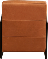 Leren industriële fauteuil Creative - Rancho Leer Cognac - Frame zwart-3