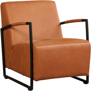 Leren fauteuil creative 342 bruin, bruin leer, bruine stoel