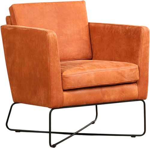 Leren design fauteuil Crossover - Kenia Leer Rost